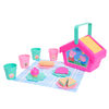 Peppa Pig Let's Have a Picnic Set, Travel Toy with Handle Includes 4 Settings and Play Food, 15-Pieces