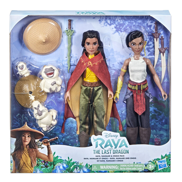 Disney's Raya and the Last Dragon Raya, Namaari, and Ongis Pack, Fashion Doll Clothes and Accessories - R Exclusive