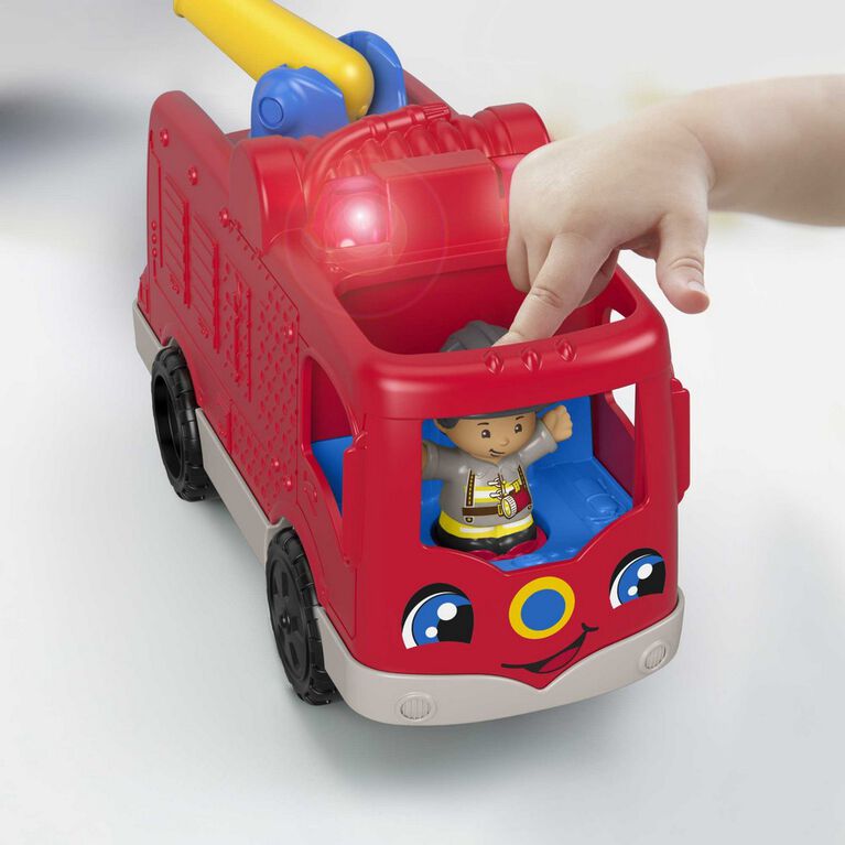 Little People Helping Others Fire Truck Toy - English & French Edition
