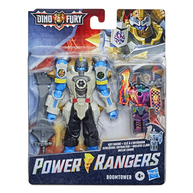 Power Rangers Dino Fury, figurine articulée du vilain Boomtower