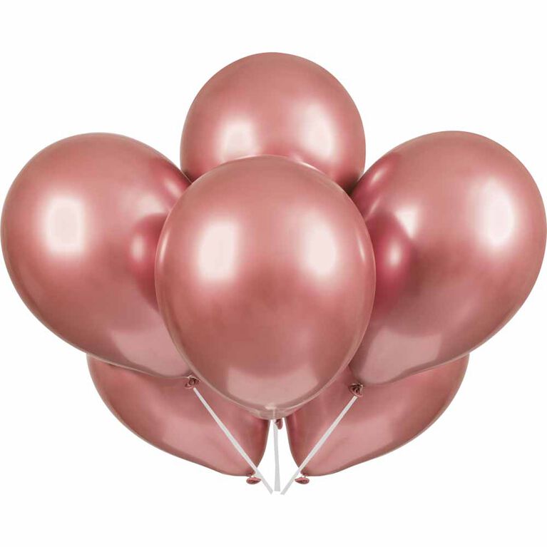 6 11`` Ballons De Platine En Latex, Couleurs Variées - Or Rose