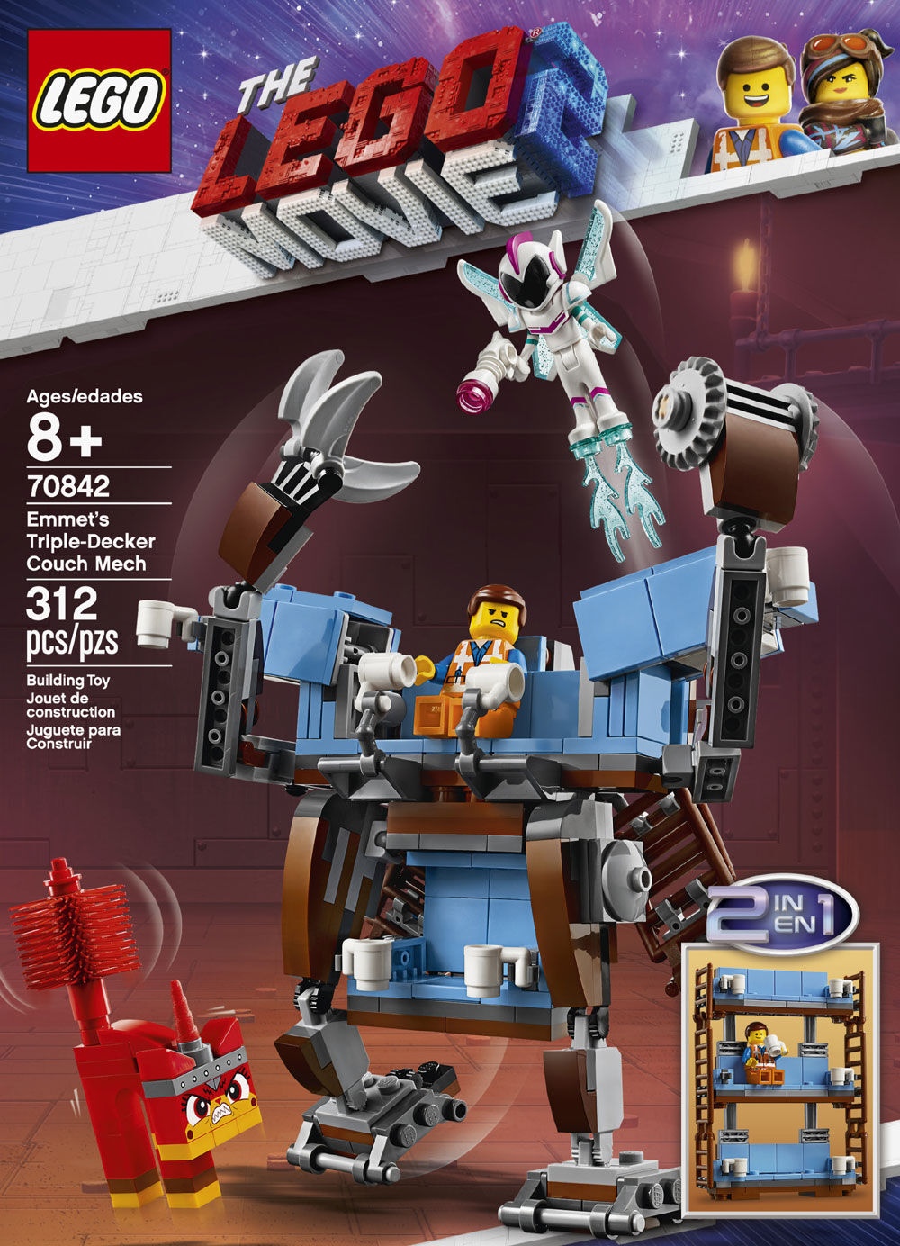 the lego movie 2 triple decker couch