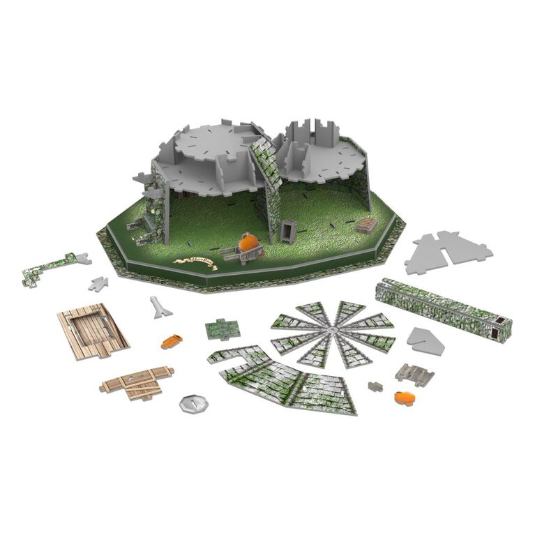 4D Build, Harry Potter Hagrid's Hut 3D Puzzle Paper Model Kit, 101 Piece Paper Model Kit