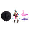 League of Legends, Official 4-Inch Jinx Collectible Figure with Premium Details and 2 Accessories, The Champion Collection, Collector Grade