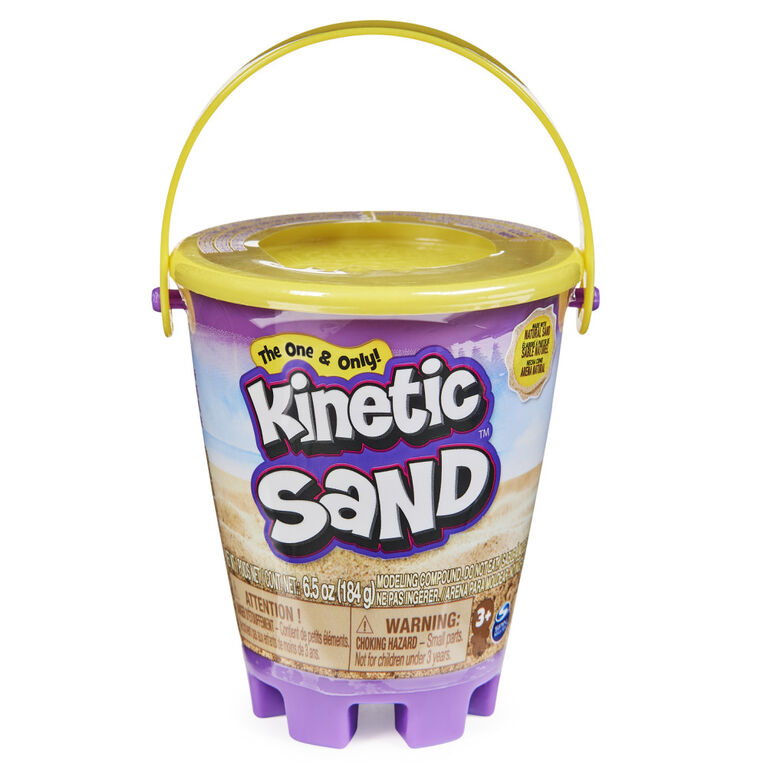 Kinetic Sand, 6.5oz Mini Beach Pail Container, Made with Natural Sand