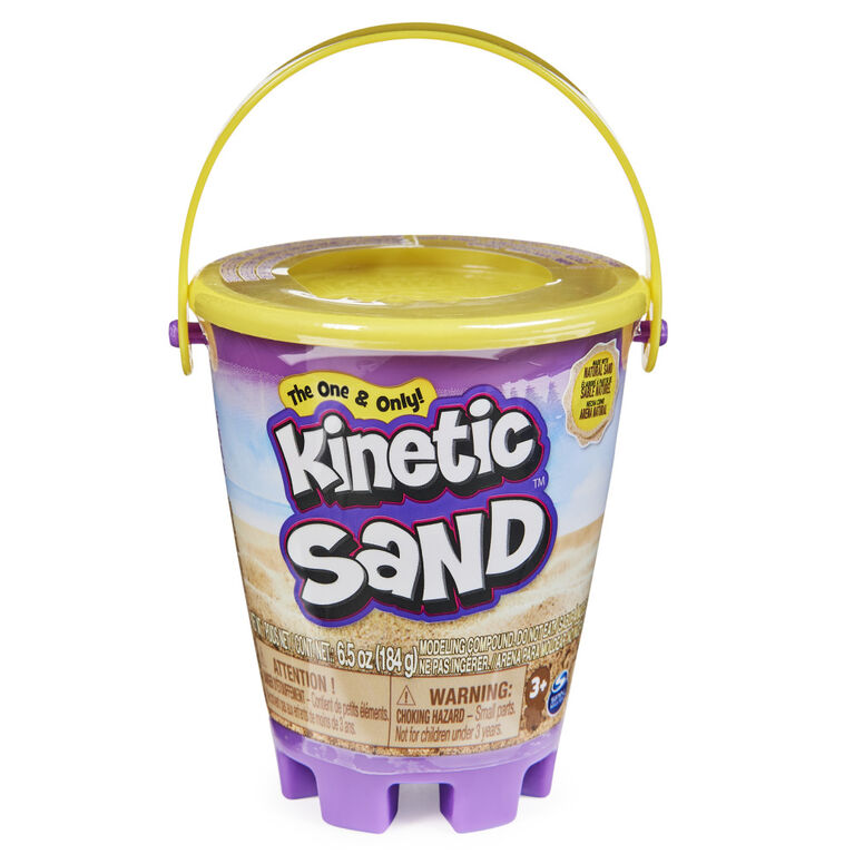 Kinetic Sand, Mini seau de plage de 184 g, Élaboré à partir de sable naturel
