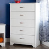 Fusion 5-Drawer Chest- Pure White