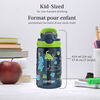 Contigo Aubrey Kids Leak-Proof Spill-Proof Water Bottle, Lime with Dogs, 14 oz