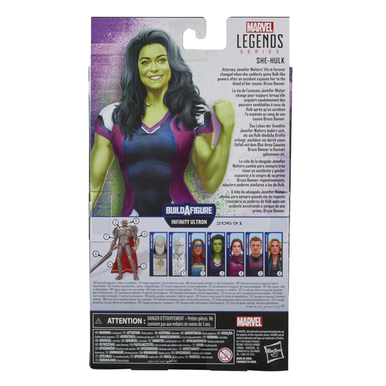 Marvel Legends Series Disney Plus She-Hulk MCU Series Action Figure 6-inch Collectible Toy, includes 2 accessories and 1 Build-A-Figure Part