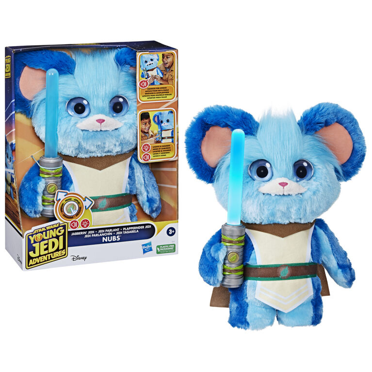 Star Wars Les Aventures des Petits Jedi, Nubs Jedi parlant, peluche Star  Wars électronique, jouets Star Wars, pour jeunes enfants