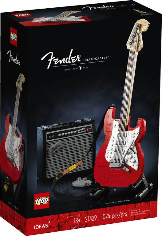 LEGO Ideas Fender Stratocaster; modèle réduit de guitare vintage à construire pour adulte 21329
