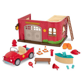 Li'l Woodzeez, Honeysuckle Hollow Safety Department, Toy Fire Station Set for Kids