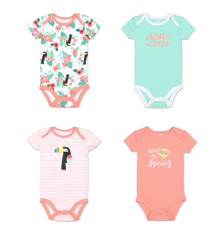 Combinaison à manches courtes Aloha Summer en paquet de 4 de Koala Baby, 18 Mois