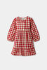 RISE Little Earthling Collar Tiered Dress Red