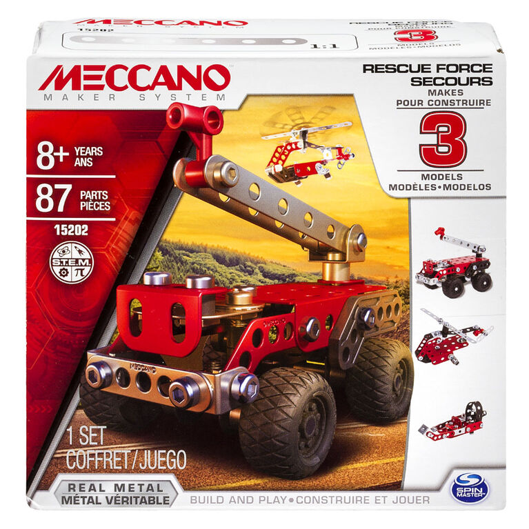 Meccano-Erector - Multimodels - Coffret Secours 3 modèles