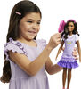 My First Barbie Doll for Preschoolers, "Brooklyn" Brunette Posable Doll with Puppy and Accessories