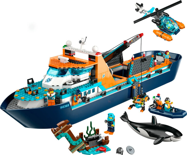 LEGO City Arctic Explorer Ship 60368 Building Toy Set (815 Pieces)