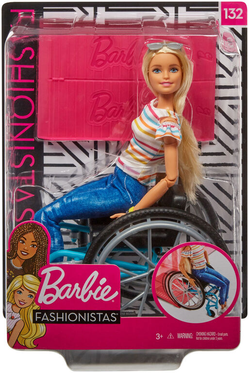 Barbie Fashionistas Doll #132 with Wheelchair and Ramp