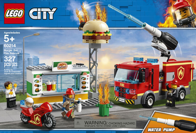 LEGO City Fire L'incendie dans le Bar a Burgers 60214 (327 pièces)