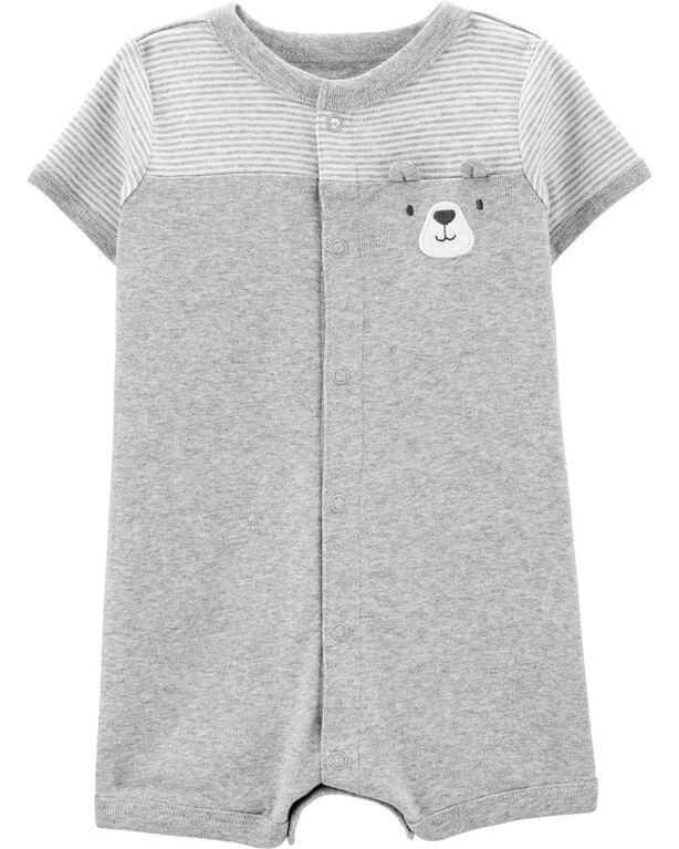 Carter's Bear Snap-Up Romper - Grey, 18 Months