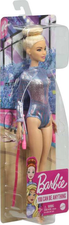 Barbie Rhythmic Gymnast Blonde Doll (12-in/3.4-cm), Leotard & Accessories