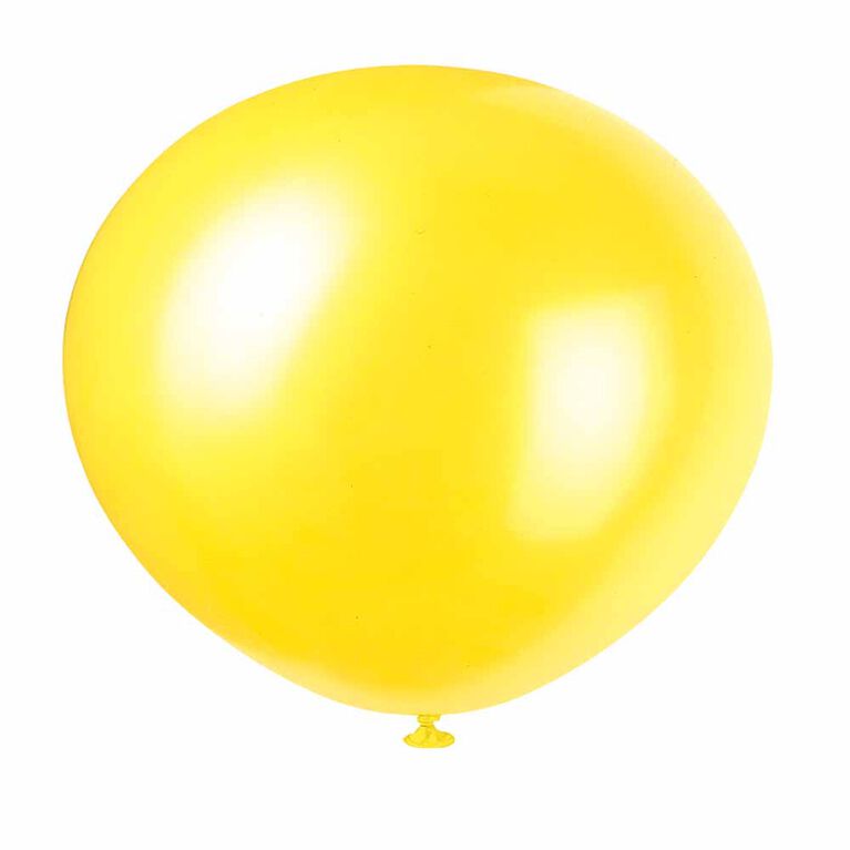 8 Ballons Nacres 12 Po - Jaune Dore