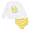 Gerber - Ensemble 2 pièces pour bébé et toute-petite fille Lemon Squeeze Rash Guard et bas de bain - 5T