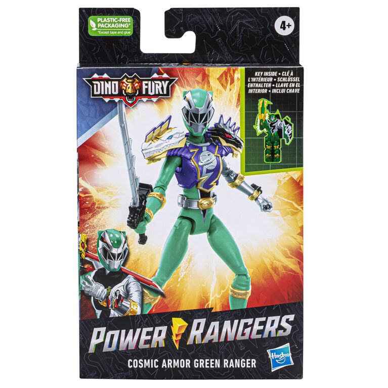 Power Rangers Dino Fury Cosmic Armor Green Ranger, 6-Inch Power Rangers Action Figures