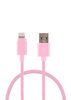 Vivitar - 5 ft Braided Lightning Cable - Pink
