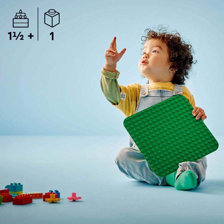 LEGO DUPLO Plaque de construction verte, Jouet de construction, la base d'exposition pour enfants suscite le jeu créatif 10460