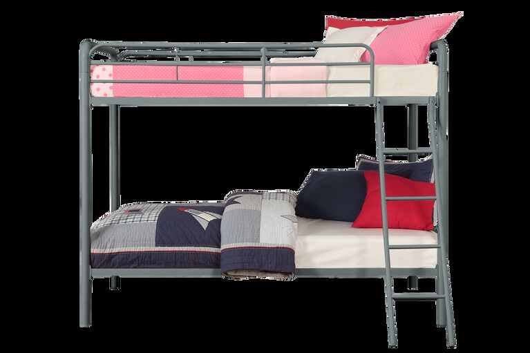 DHP Twin over Twin Bunk Bed -  Silver