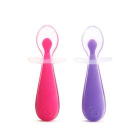 Gentle Scoop Sil Training Spoons 2-Pack - Pink/Purple
