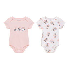 Minnie 2 Pack Bodysuits Coral