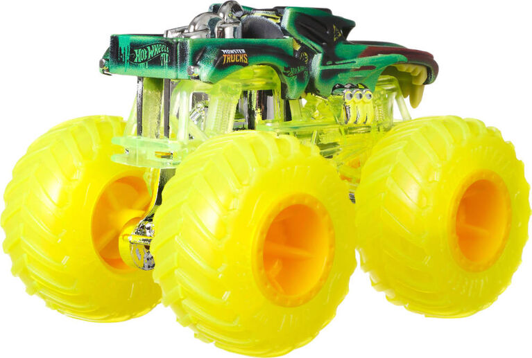 Hot Wheels Monster Truck & Car, 1:64 Scale Die-Cast Truck & Car (2 Vehicles) (Styles May Vary)