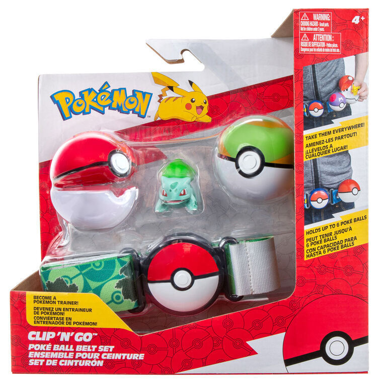 Pokémon Clip 'N' Go Poke Ball Belt Set - Poke Ball, Nest Ball, and Bulbasaur #1