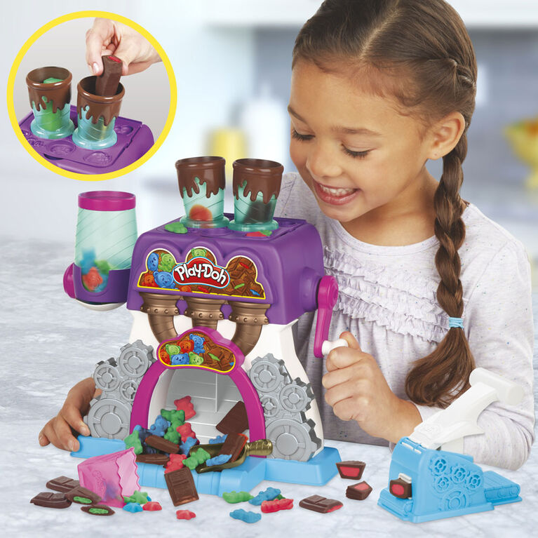 Play-Doh Kitchen Creations, La chocolaterie, avec 5 pots de pâte Play-Doh atoxique