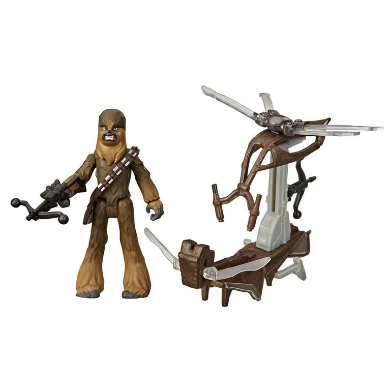 Star Wars Mission Fleet, Chewbacca Beachfront Barrage, classe équipement, figurine de 6 cm avec véhicule