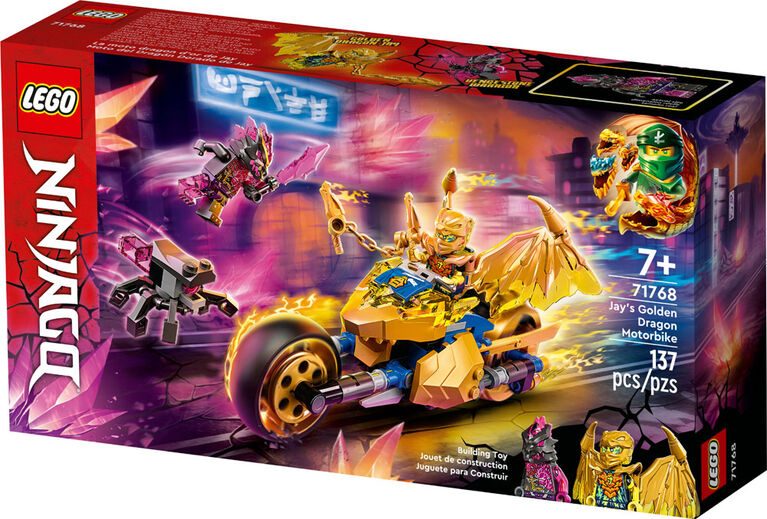 LEGO NINJAGO La moto dragon d'or de Jay 71768 Ensemble de construction (137 pièces)