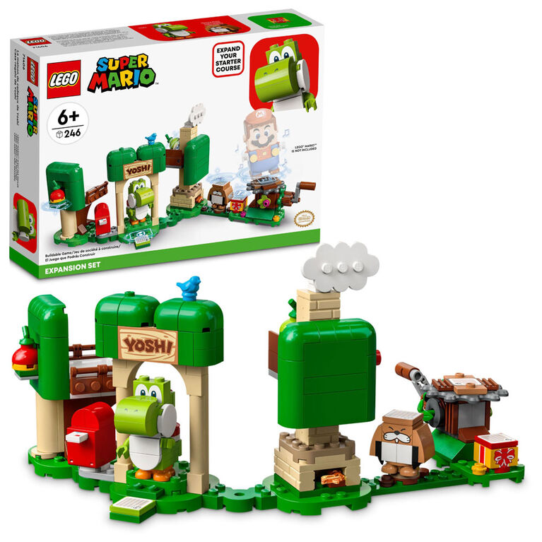 LEGO Super Mario Ensemble d'extension La maison de cadeaux de Yoshi 71406 Ensemble de construction (246 pièces)