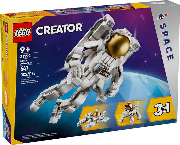Ensemble de jouet 3en1 LEGO Creator L'astronaute de l'espace 31152