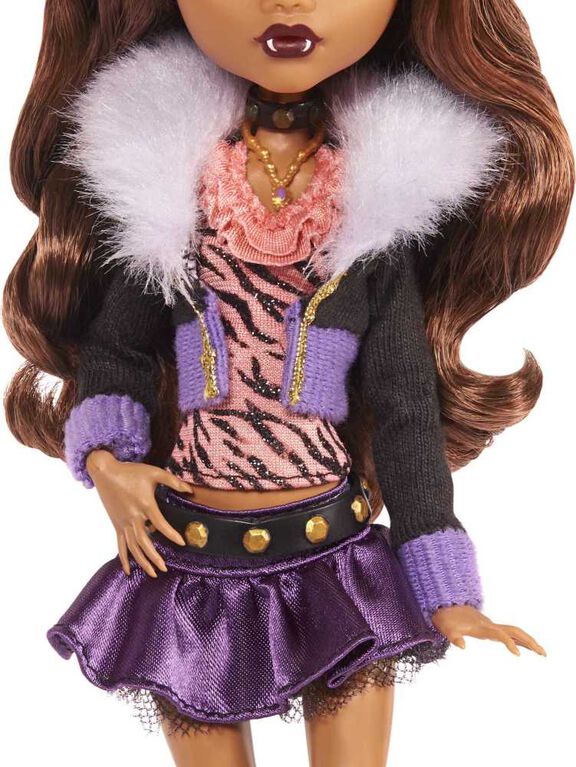 Monster High-Poupée Clawdeen Wolf, avec socle et accessoires
