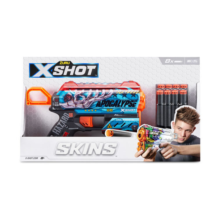 Zuru X-Shot Skins Flux Dart Blaster - Apocalypse (8 fléchettes)