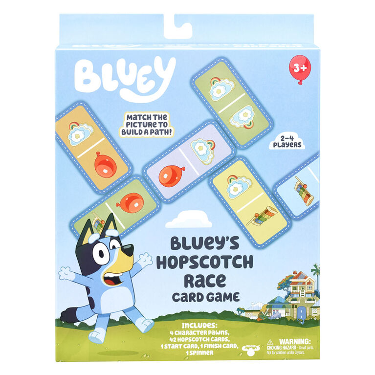 Bluey's Jeu de cartes de course à la marelle - Édition anglaise