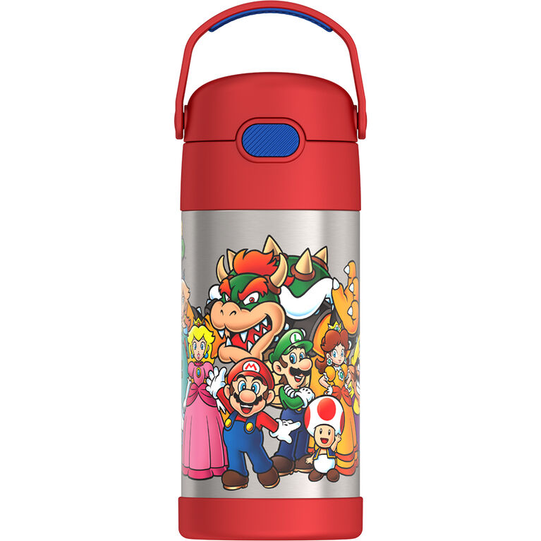Thermos FUNtainer Stainless Steel Water Bottle Super Mario Brothers