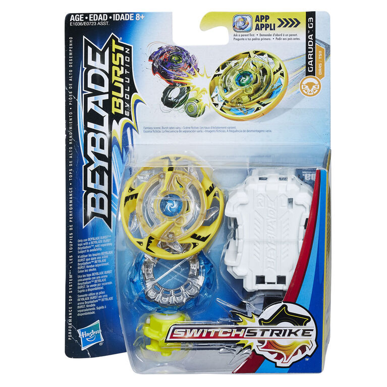 Beyblade Burst Evolution - Kit de départ SwitchStrike - Garuda G3.