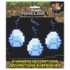 Minecraft 26" Decorations Suspendues, 3un