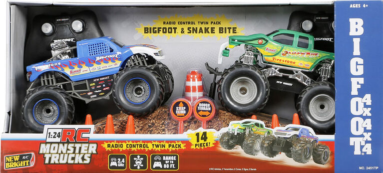 New Bright - Bigfoot Monster Truck Twin Pack - Assorted Twin Pack