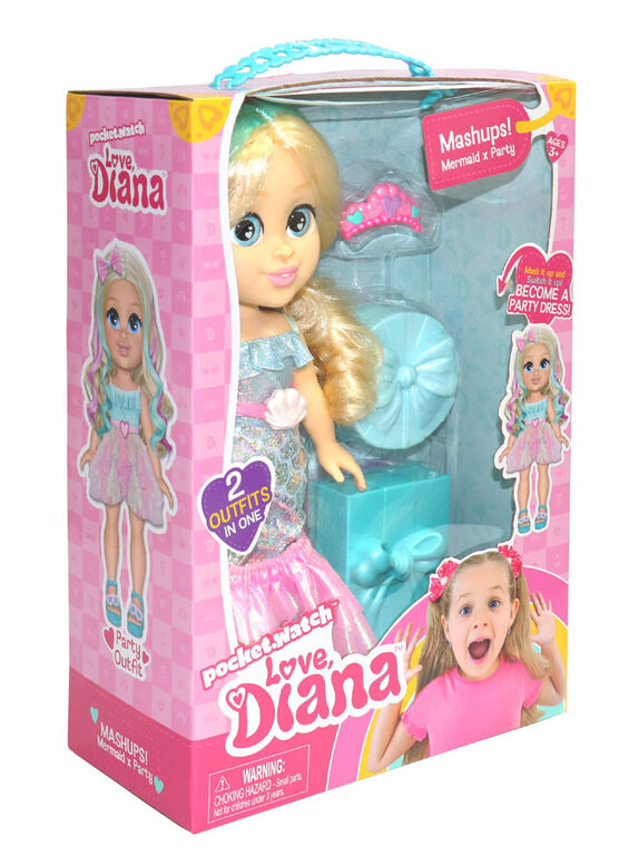 Love, Diana - 13" Diana Mashups Doll - Mermaid/Party Dress - English Edition