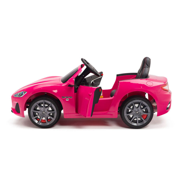 KidsVip 12V Maserati Gran Cabrio W/RC- Rose - Édition anglaise