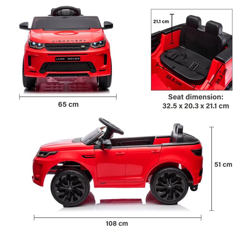 Voltz Toys Land Rover Discovery with Remote, Red